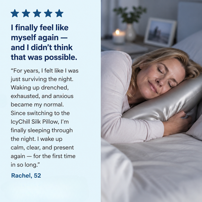 IcyChill Contour Memory Foam Cooling Silk Pillow