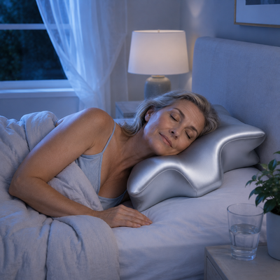 IcyChill Contour Memory Foam Cooling Silk Pillow