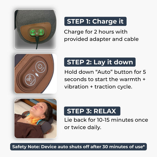 LovaEcho 3-in-1 Memory Foam Cervical Massage Pillow